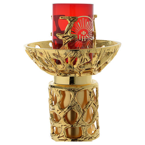Blessed Sacrament Lamp in gold plated brass 4