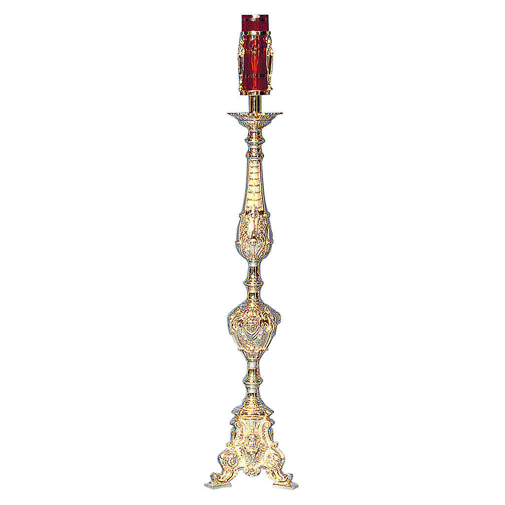 Blessed Sacrament Lamp in 24K gold plated cast brass rich Baroque style