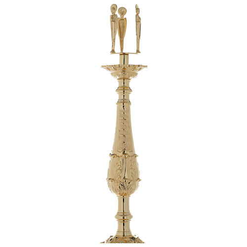 Lámpara Santísimo Sacramento latón fundido oro 24K barroco rico 6