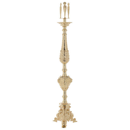 Wieczna lampka odlew mosiądzu złoto 24k model barokowy bogato zdobiony 1
