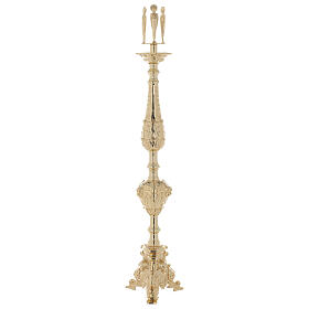 Blessed Sacrament Lamp in 24K gold plated cast brass rich Baroque style