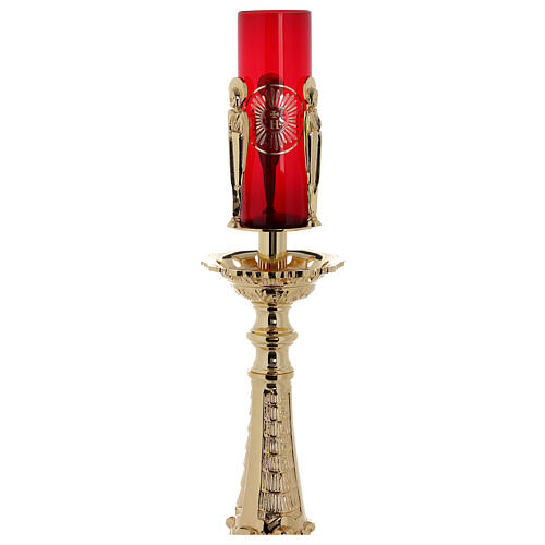 Blessed Sacrament Lamp in 24K gold plated cast brass rich Baroque style 5