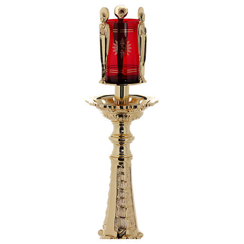 Blessed Sacrament Lamp in 24K gold plated cast brass rich Baroque style 7