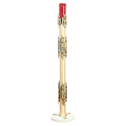 Candlestick for Blessed Sacrament Lamp in 24K gold plated cast brass 1