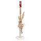 Blessed Sacrament Lamp in cast brass with marble base, 112cm s1