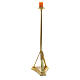 Candlestick for Blessed Sacrament Lamp in cast brass, 110cm s1