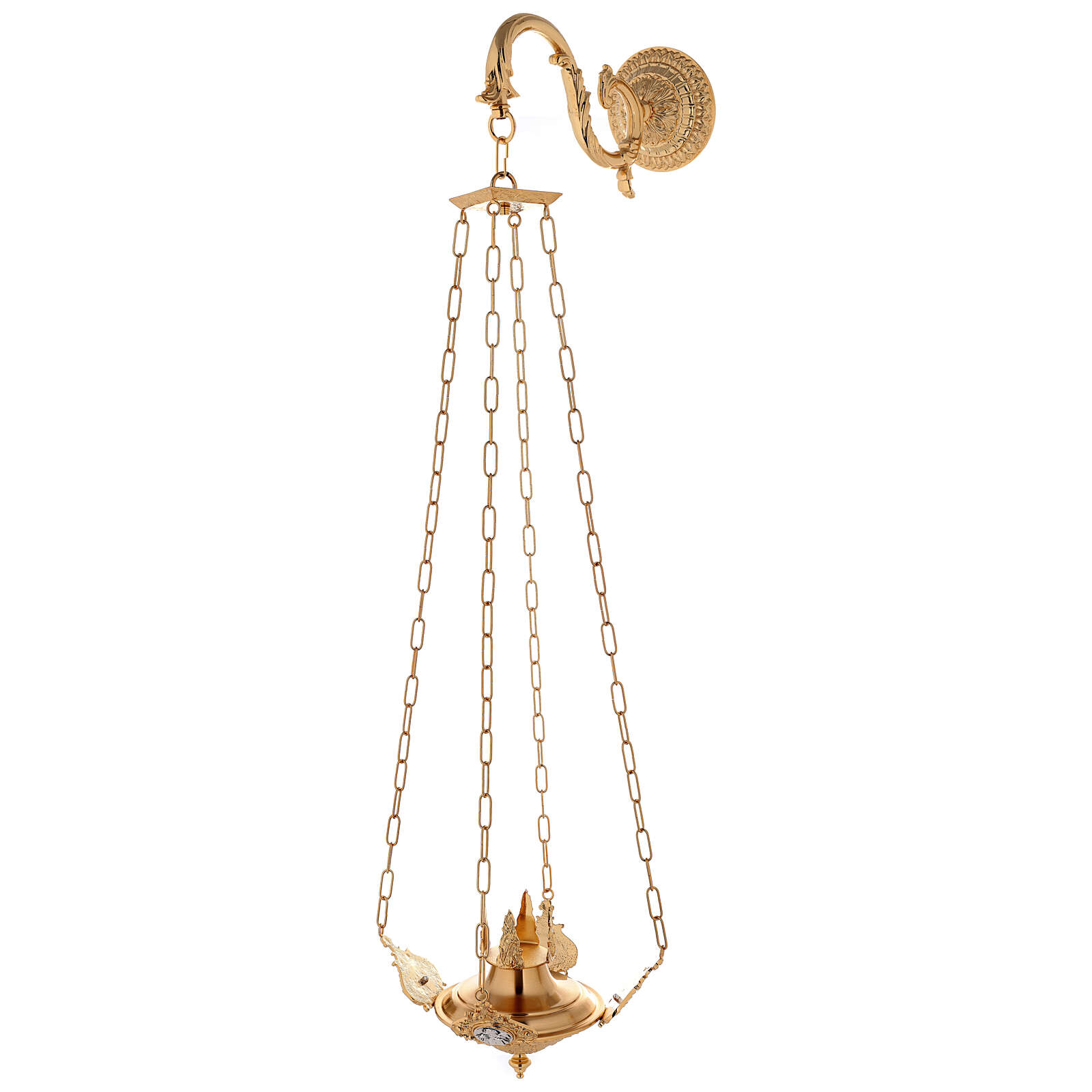 Hanging sanctuary lamp Four Evangelists, brass online sales on