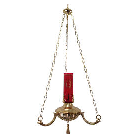 Sanctuary lamp in brass, 40cm diameter