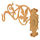 Golden support with chain for lamp decorated with leaves Blessed Sacrament s4