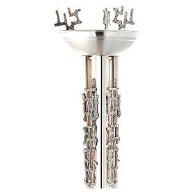 Lamparinas Santíssimo: Lamparina Santíssimo pé alto latão moldado desenho estilizado Lamparinas Santíssimo: Lamparina Santíssimo pé alto latão moldado desenho estilizado