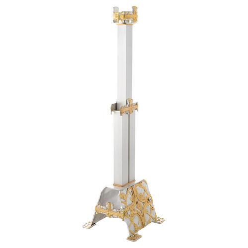 Lampe Saint Sacrement sur colonne laiton croix stylisée 3
