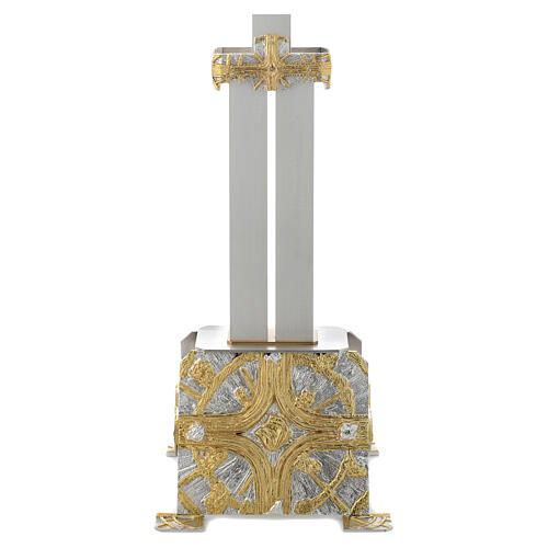 Lampe Saint Sacrement sur colonne laiton croix stylisée 5