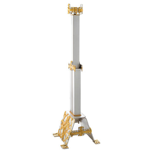 Lampe Saint Sacrement sur colonne laiton croix stylisée 6