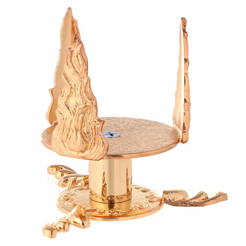 Lamp for the Blessed Sacrament in golden cast brass 11cm 2