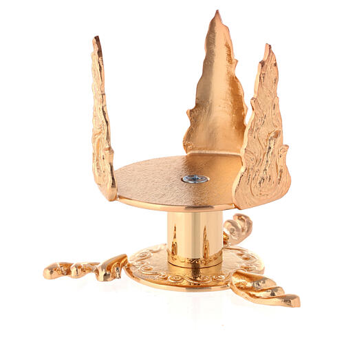 Lampe tabernacle laiton moulé doré h 11 cm 4