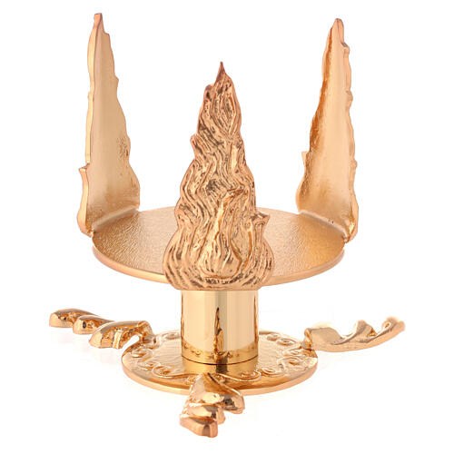 Lampada tabernacolo ottone fuso dorato 11 cm 5