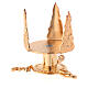 Lampada tabernacolo ottone fuso dorato 11 cm s4