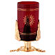 Lamp for the Blessed Sacrament in golden cast brass 11cm s3