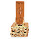 Lampada tabernacolo foglie ottone dorato fuso 16x9x9 s1