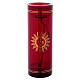 Red glass for Tabernacle lamp with IHS symbol 20 cm s1