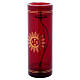 Red glass for Tabernacle lamp with IHS symbol 20 cm s3