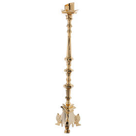 Candle holder for Tabernacle baroque style, golden 110 cm