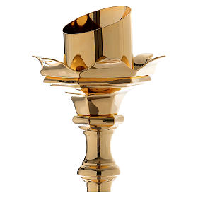 Candle holder for Tabernacle baroque style, golden 110 cm