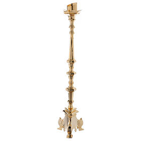 Baroque gold plated candlestick for Sanctuary lamp 43 in