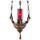 Suspension lamp for the Holy Sacrament made of antique gold-plated brass s1