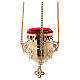 Lamp for the Holy Sacrament in gilded brass 15 cm s1