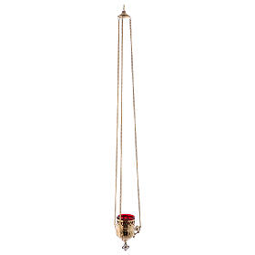Gold plated brass Sancturay lamp 6 in