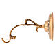 Sanctuary lamp wall bracket in gold plated brass s1