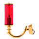 Complete red glass electric wall light s2