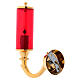 Complete red glass electric wall light s4