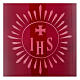 IHS red glass candle holder  s2