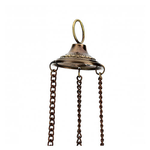 Lamp for the Holy Sacrament made of bronze-coloured brass 15 cm 5