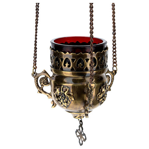 Lampe pour sanctuaire en laiton couleur bronze 15 cm 1