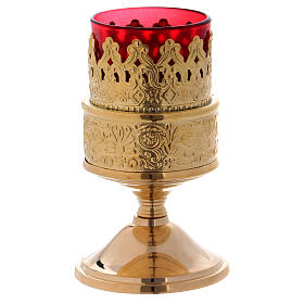 Lamp for the Holy Sacrament with gilded brass base 