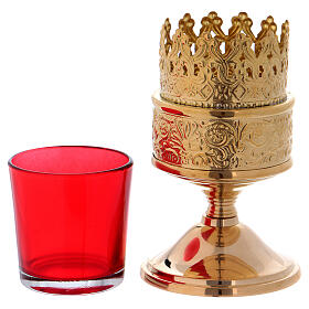 Lamp for the Holy Sacrament with gilded brass base  s3