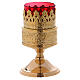 Freestanding Sanctuary lamp with base in gold plated brass s1