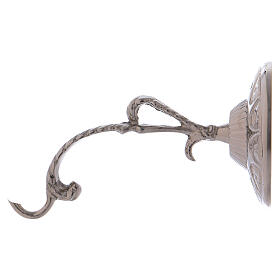 Sanctuary lamp wall bracket in silver-plated brass