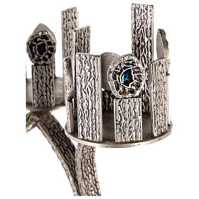 Ewiglicht-Leuchter mit drei Kerzenhaltern, Messing, 110 cm