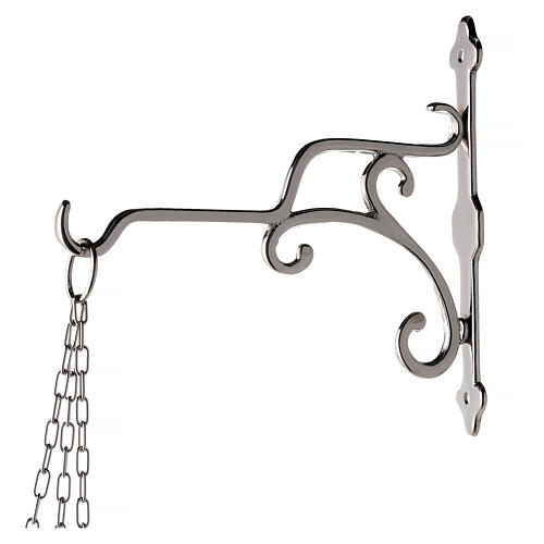 Lámpara Santísimo latón color plata cadenas 3