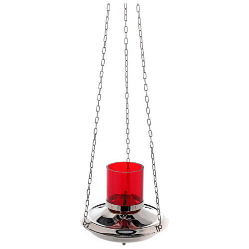 Sanctuary lamp with silver-plated brass chains 3