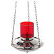 Sanctuary lamp with silver-plated brass chains s2