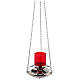 Sanctuary lamp with silver-plated brass chains s3