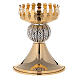 Holy Sacrament red glass candlestick on golden brass base s2