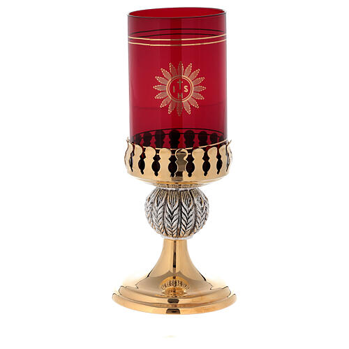 Candlestick for red glass Holy Sacrament knot ears 4