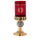 Candlestick for red glass Holy Sacrament knot ears s4