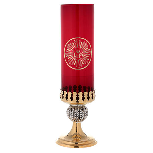 Candlestick for Sanctuary red glass lamp spikes on node 3